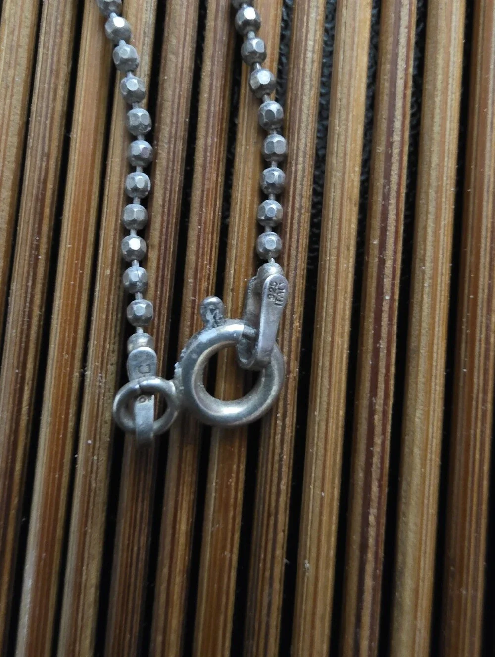 925 Silver Julia Ball Chain Necklace (Vintage)